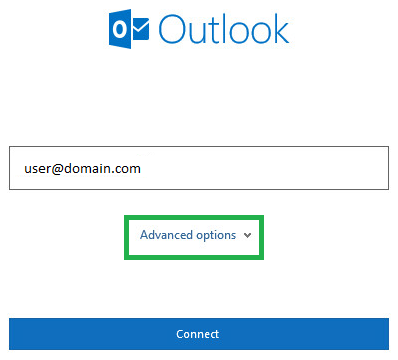 microsoft outlook advanced option